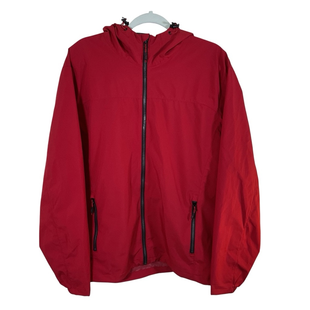 Hawke & Co Sport Men’s Red Hooded Windbreaker. Size XL